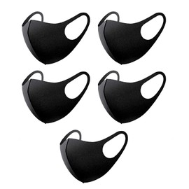 Light Weight Unisex Adult Fashion Face Covering, Reusable, Dust Proof, Washable, Cool 5 Pack