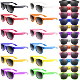 Morcheiong 12 Pack Neon Colors Sunglasses，Sunglasses Party Favors Goody Bag Fillers Fun Gift for Birthday Party Beach Pool Party