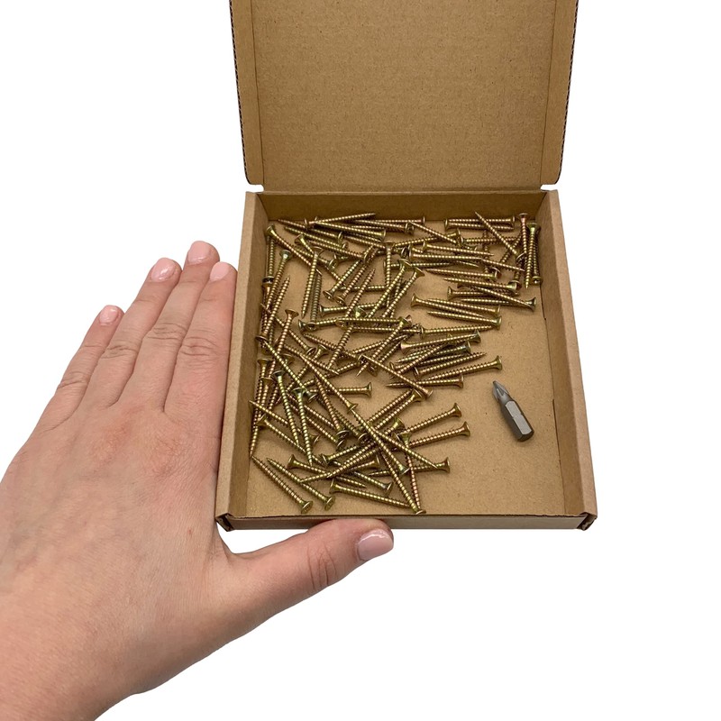 Pack of 100 Yellow Galvanised Steel 3.0 x 30 mm