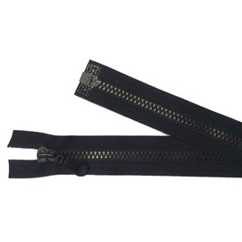 Plastic Zip Separable for Jackets 95 cm Black
