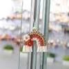 Rainbow Charm Decoration,Handmade Weaving Ornament Pendant with Lovely Daisy for