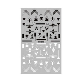 Geometric Figure Nail Sticker Abstract Totem Stripes Lines Grids G573Ms Nail Wraps Stickers Manicure Supplies for Women Nails Full Long Lasting Easy Apply and Remove