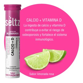 Calcio + Vitamina D Seltz 20 Tabletas Efervescentes 2pzs