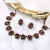 Clearine Victorian Style Statement Necklace Pierced Earrings Jewellery Set for