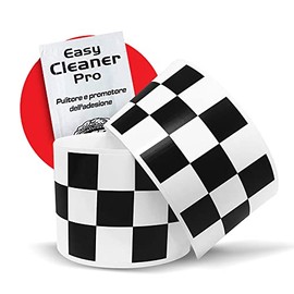 4R Quattroerre.it 10219 Checks Trim Stripe Black & White Check Tape 10 x 99cm