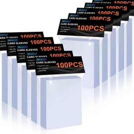 1000 Counts Card Sleeves, Premium Standard Baseball Trading Card Sleeve, Plastic Clear Card Protector Sleeves, Soft Perfect Fit Sports Card Sleeve for Penny Cards, Football Card, MTG, Yugioh