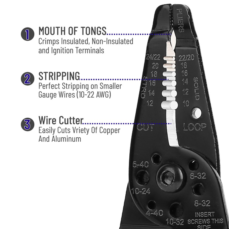 Mr. Pen- Wire Stripper, 8 inch, Blue, Wre Stripper Tool,