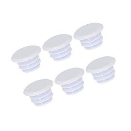 Partuto 6pcs Cycling Handlebar Bar Rubber End Plugs Caps Locking Grip White Replacement