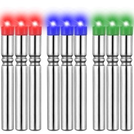 Wovnet 9 Pcs Fishing LED Bobber Light Replacement for Lures Fishing Glow Sticks Night Fish Light up Bobbers Floats and Rod Tips