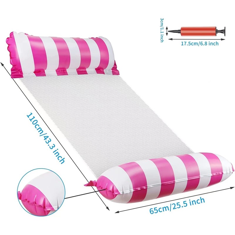 Lunriwis Pool Float Water Hammock 2 Pack Inflatable Swimming Pool