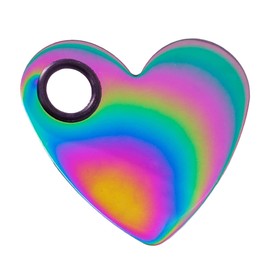 Gatuida 1 Set Heart Shaped Makeup Mixing Plate with Spatula Nail Color Mixing Palette for Manicure Durable Stainless Steel Polishes and Cosmetics