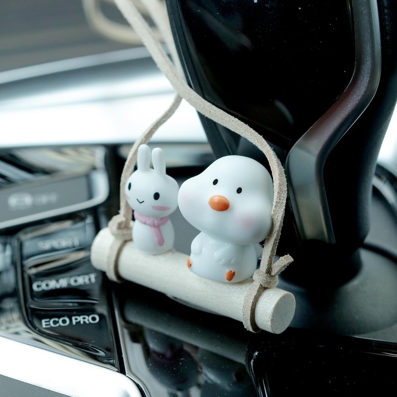 YGMONER Super Cute Swing Chick Mirror Hanging Car Interior Accessories