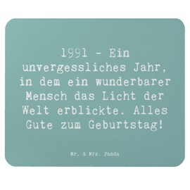 Mr. & Mrs. Panda Mauspad Spruch 1991 Geburtstag - Geschenk, wunderbarer Mensch, Designer Mauspad, Geburtstagswünsche, Erinnerung, Alles gut zum