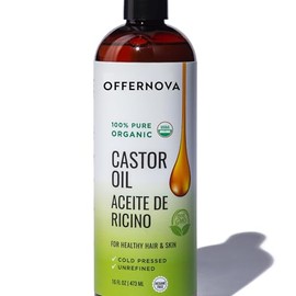 Aceite de Ricino 100 Puro y Orgánico  Organic Castor Oil for Hair, Lashes, Brows  Skin                                                                