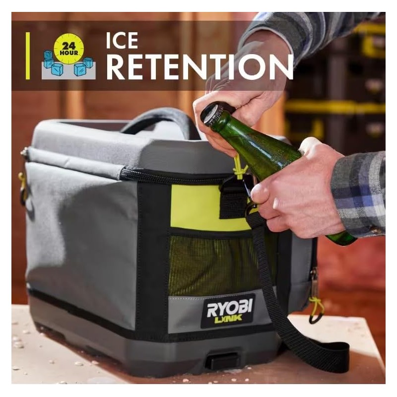 RYOBI Link Soft Cooler with Bottle Opener Beverage Soda Beer