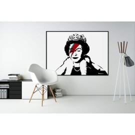 Decords Banksy Queen Street Art Graffiti Poster Elizabeth London Uk Framed Grafitti Home Painting Print Banksy Art Queen Poster Queen Print