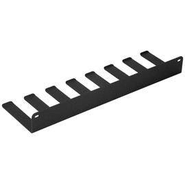 QWORK Barbell Rack Weight Room Organizer, 17" Length, 8-Prong, Heavy-Duty Elastic Steel with Matte Black Powder Coating