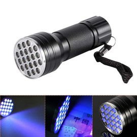 ZAWELIYO 21 LED UV Blacklight Flashlight Torch for Checking Notes, Credit Cards, and Fluorescent Inks with Lightweight Design, Ideal for Camping