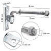 (4 Pack) 6'' J-Bolt Post Hinge, Heavy Duty Galvanized Gate
