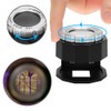 30X Magnifier Optical Glass Lens Magnifier Scale Full Metal LED
