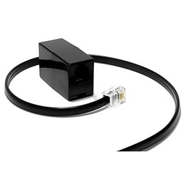 RJ9 Headset Extension Cord Adapter, Female to Male RJ9 Connectors with Gold Plated Contacts (1.5 Foot Cable)