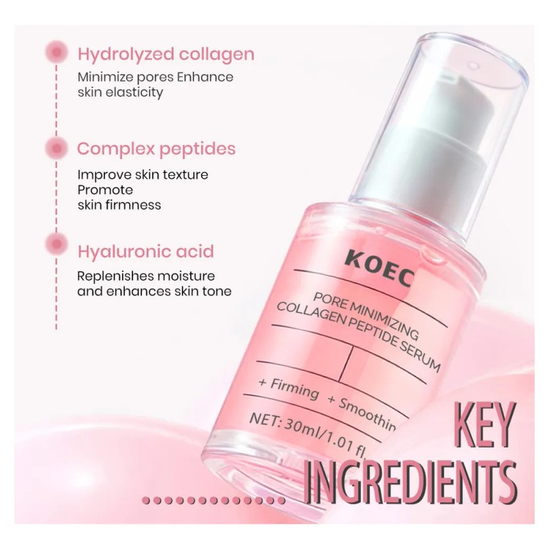 Esencia Hidratante Facial Con Pptido De Colgeno Koec, 30 G