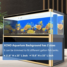 XCNO Aquarium Background Seabed Coral Rock Water Plants Fish Tank Backdrop 10 20 Gallon Fish Tank Background for Aquarium