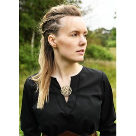 Battle-Merchant Celtic brooch triskele made of bronze mystical brooch Viking robe jewellery larp, Bronze