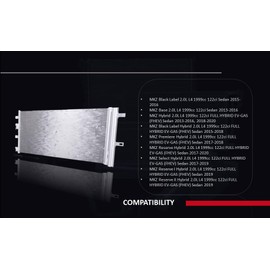 CONCEPT AUTOMOTIVE LIGHTS Replacement For Lincoln MKZ Hybrid 2013-2020 2.0L L4 Engine A/C Condenser with Receiver & Dryer Partslink: FO3030241 / OEM: HG9Z 19712 E