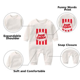 YSCULBUTOL Baby Twins Bodysuit Ketchup Mustard Funny Baby Twins Outfits Baby Girl Twins Romper Set