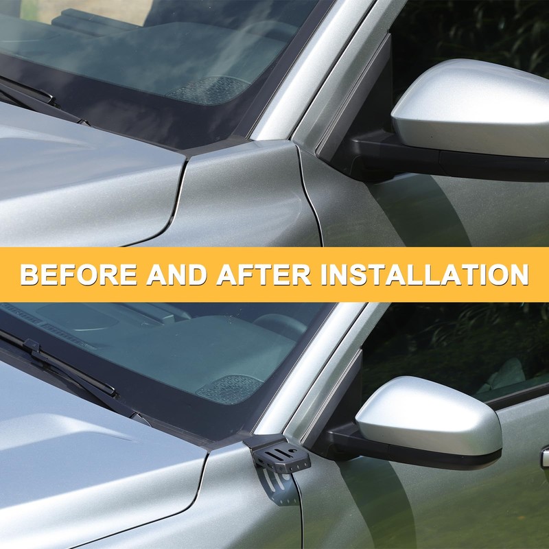 Hood Searchlight Holder and Antenna Mount Bracket Compatible with Toyota