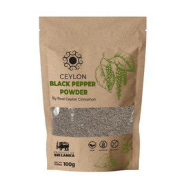 Real Ceylon Cinnamon - Ground Black Pepper from Sri Lanka 50g, 100g, 227g, 454g pack (100g)