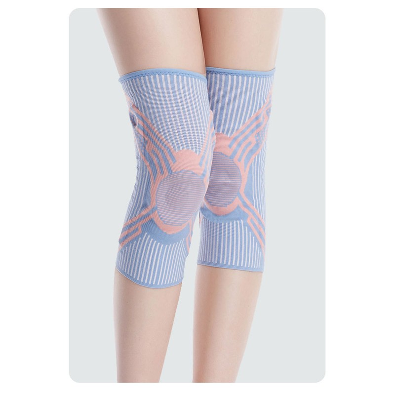 1 Pair Knee Brace Thickened Pads Breathable Mesh Silicone Spring