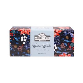 Ahmad Tea Christmas Selection Pack - 30 Teabags - English Breakfast, Cinnamon Haze, Chai Spice - Festive Gift Box from Winter Wonderland Collection