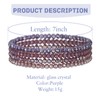 Hernin Women's Crystal Bead Bracelet, Multilayer Crystal Stone Bead Bracelets