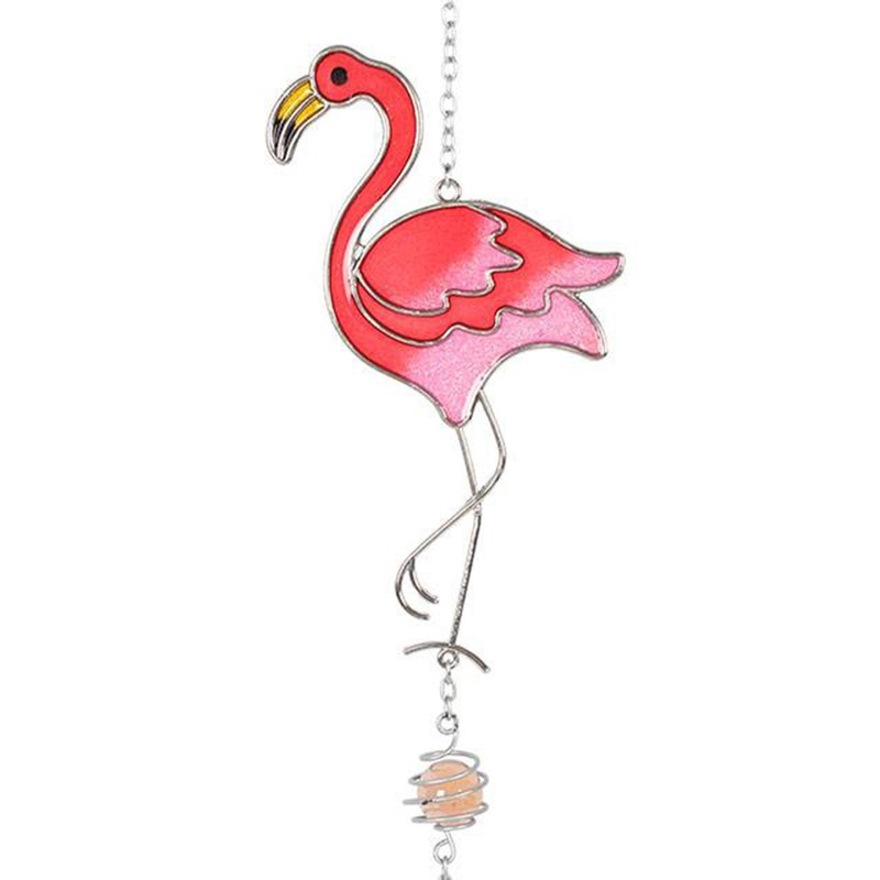 Hängendes Windspiel - Flamingo