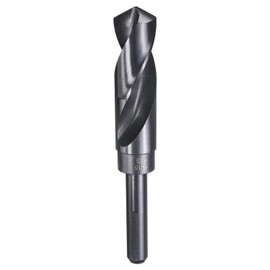 HARFINGTON 15/16" Drill Bit 1/2" Reduced Shank 3-Flat 4241 High Speed Steel Nitriding Black 118° for Soft Materials Wood Plastic Iron Copper Aluminum