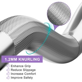 Olympic Barbell Curl Bar EZ Bar 4/5/6/7 FT Barbell Bar 300/400/500/600 Weight Capacity Strength Training Bar for Home Gym