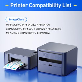 JCTONER 054 Toner Cartridge Set 4-Pack Replacement for Canon 054 CRG-054 054H Compatible with Canon ImageCLASS MF642Cdw MF644Cdw MF641Cdw LBP622Cdw LBP623Cdw MF641Cw Printer Ink chip Black Cyan Yellow Magenta