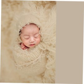 TEHAUX Fashion Wrap Unisex Mohair Knit Photography Prop Cozy Blanket for Girl Boy Soft Comfortable for Special Occasions