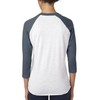 Next Level Unisex Tri-Blend Three-Quarter Sleeve Baseball Raglan Tee (Indigo/Heather