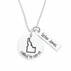 Personalied LDS Missionary Neckace - Custom State Country Outline Mission