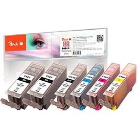Peach PI100-141 Combi Pack Plus Cartridge with Chip XL-Yield for Canon CLI-526, PGI-525