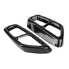 Tailpipe Cover, 2-Piece Car Stainless Steel Black Exhaust Tailpipe End