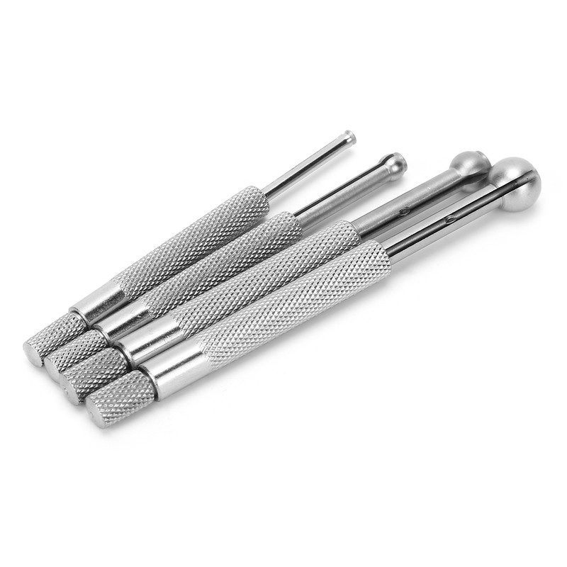 4Pcs Bore Gauge Telescopic BallType with Diamond NonSlip Handle Measuring