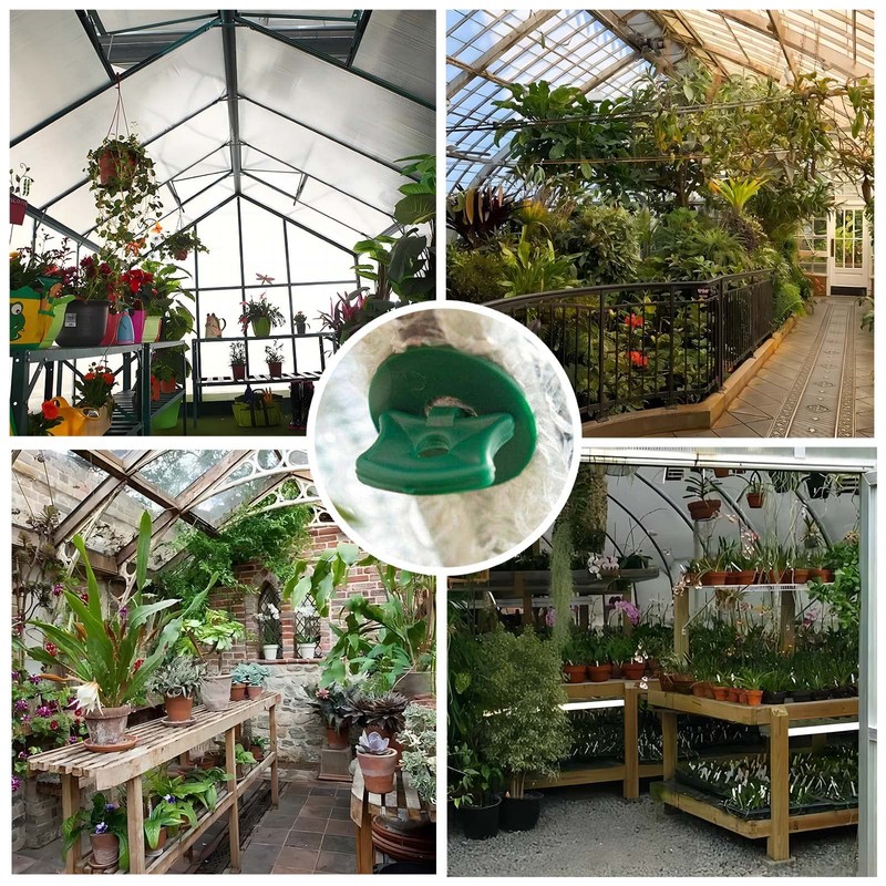 100 Set Greenhouse Support Clips Clamps for Bubble Wrap Sunshade