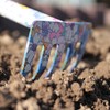 com-four® 3-Piece Garden Tool Set - Double Hoe, Cultivator and