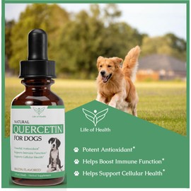 Quercetin for Dogs - Quercetin for Dogs Allergies - Supports Immune, Respiratory, Skin Health & More - Dog Allergy Support - Dog Allergy Relief - 1 fl oz