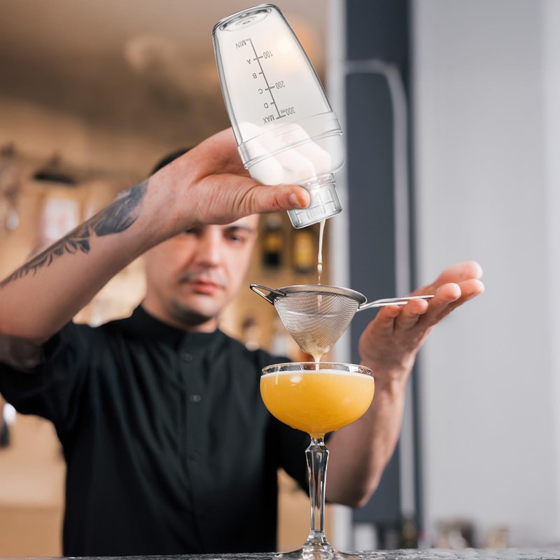 12 Pcs Plastic Cocktail Shaker Drink Mixer with Scales and