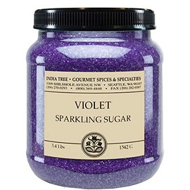 India Tree, Ultra Violet Sparkling Sugar, Canister | Shimmery Sugar Sprinkles for Baking and Decorating | 3.4 Lb (Pack of 2)